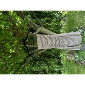 Pull & Bear Ruched Midi Dress – Taupe